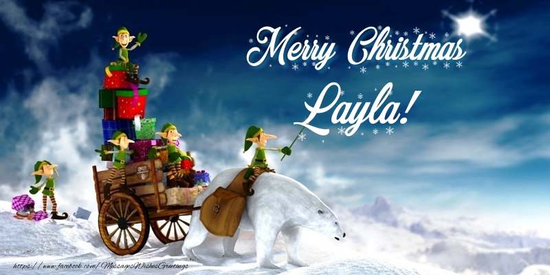 Greetings Cards for Christmas - Animation & Gift Box | Merry Christmas Layla!