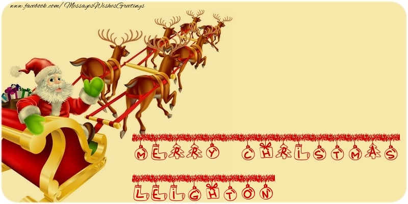 Greetings Cards for Christmas - Santa Claus | MERRY CHRISTMAS Leighton
