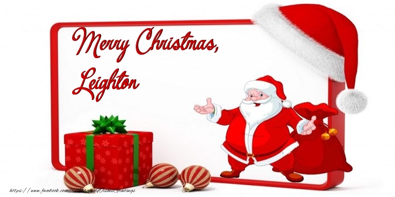 Greetings Cards for Christmas - Christmas Decoration & Gift Box & Santa Claus | Merry Christmas, Leighton
