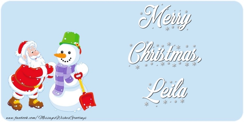 Greetings Cards for Christmas - Santa Claus & Snowman | Merry Christmas, Leila