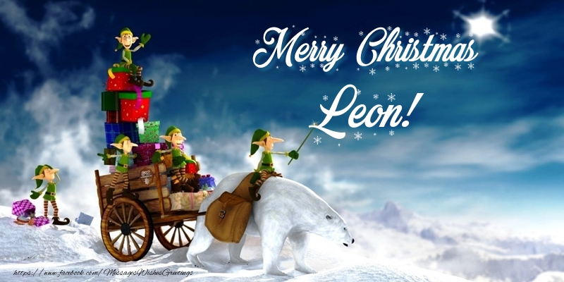Greetings Cards for Christmas - Merry Christmas Leon!