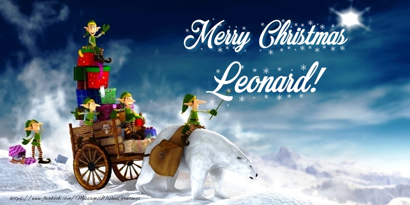 Greetings Cards for Christmas - Animation & Gift Box | Merry Christmas Leonard!
