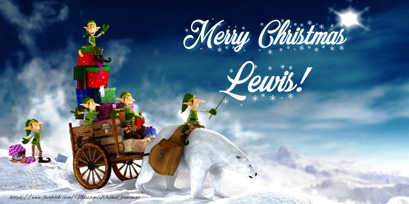 Greetings Cards for Christmas - Merry Christmas Lewis!