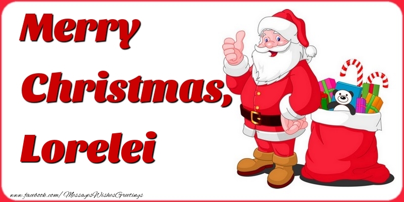 Greetings Cards for Christmas - Gift Box & Santa Claus | Merry Christmas, Lorelei