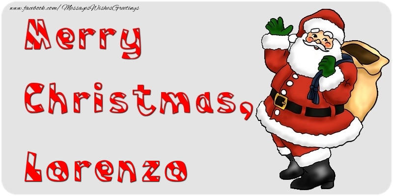 Greetings Cards for Christmas - Merry Christmas, Lorenzo