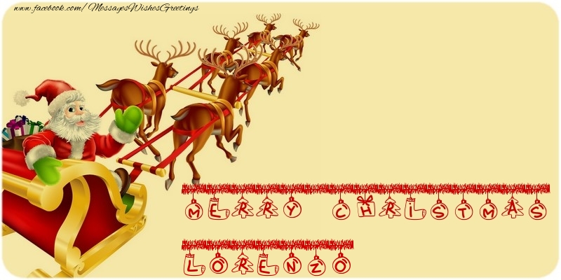 Greetings Cards for Christmas - MERRY CHRISTMAS Lorenzo