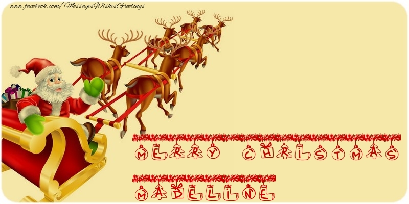 Greetings Cards for Christmas - MERRY CHRISTMAS Madeline