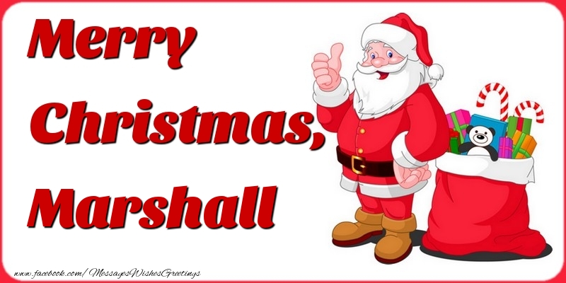 Greetings Cards for Christmas - Gift Box & Santa Claus | Merry Christmas, Marshall