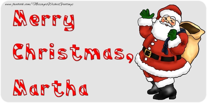 Greetings Cards for Christmas - Merry Christmas, Martha