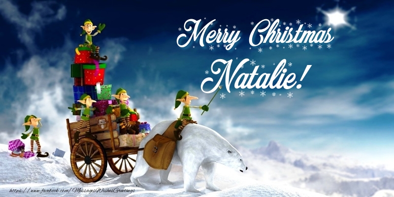 Greetings Cards for Christmas - Animation & Gift Box | Merry Christmas Natalie!