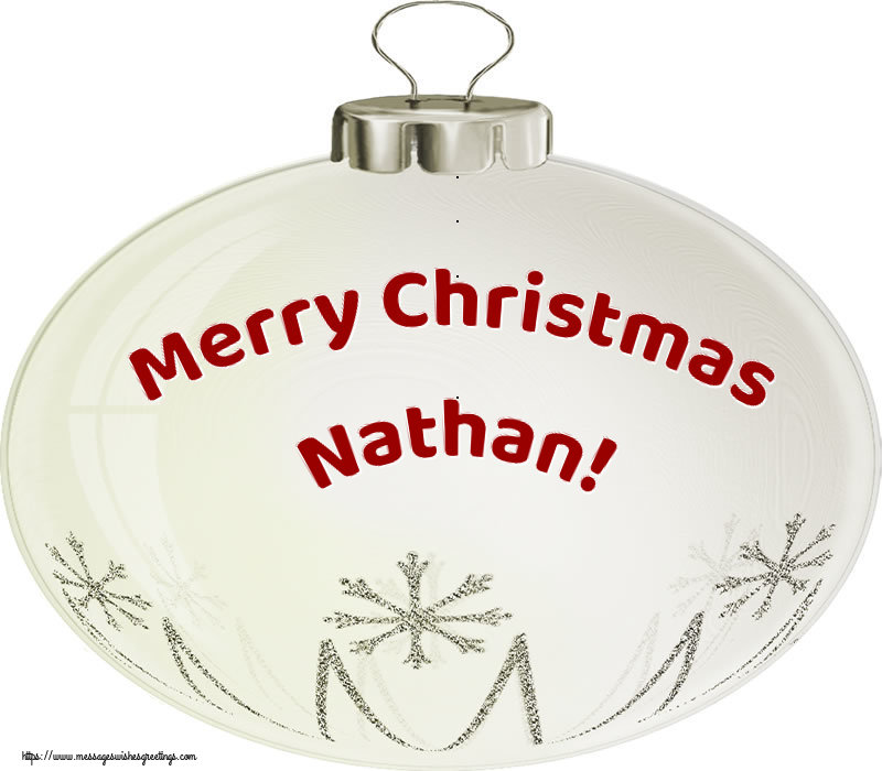 Greetings Cards for Christmas - Christmas Decoration | Merry Christmas Nathan!