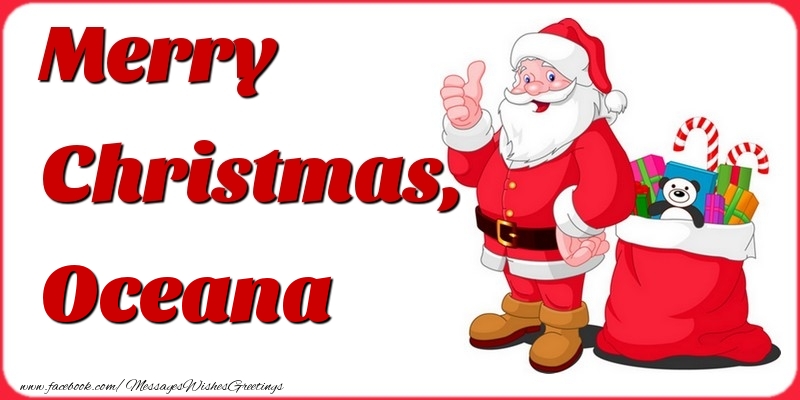 Greetings Cards for Christmas - Gift Box & Santa Claus | Merry Christmas, Oceana