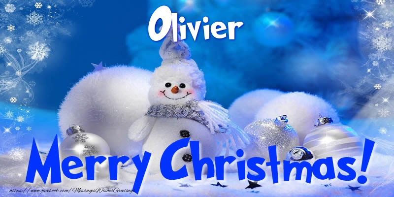 Greetings Cards for Christmas - Christmas Decoration & Snowman | Olivier Merry Christmas!