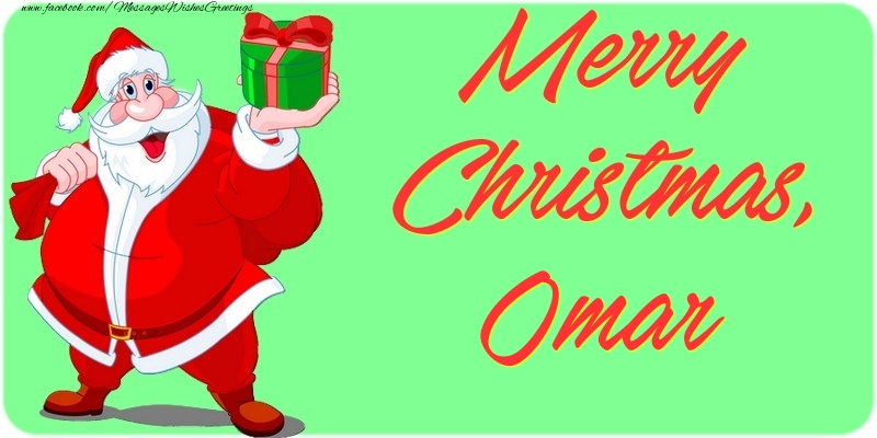 Greetings Cards for Christmas - Merry Christmas, Omar