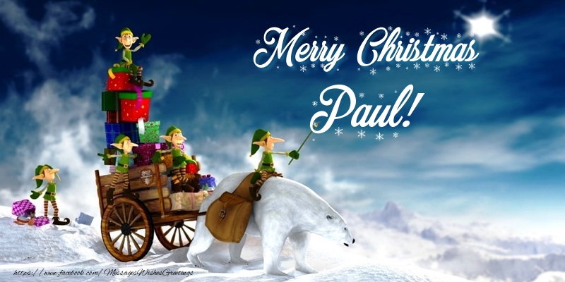 Greetings Cards for Christmas - Merry Christmas Paul!