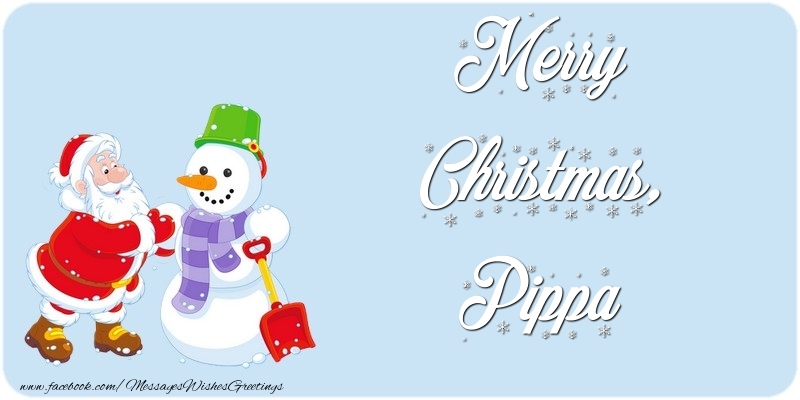 Greetings Cards for Christmas - Santa Claus & Snowman | Merry Christmas, Pippa