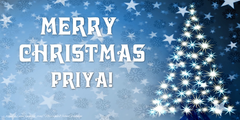 Greetings Cards for Christmas - Merry Christmas Priya!