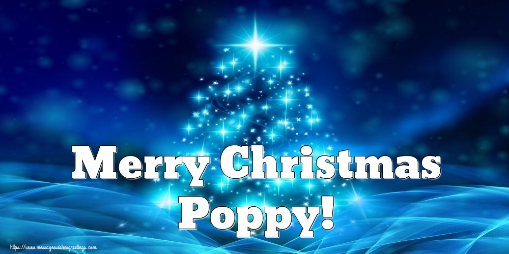 Greetings Cards for Christmas - Merry Christmas Poppy!