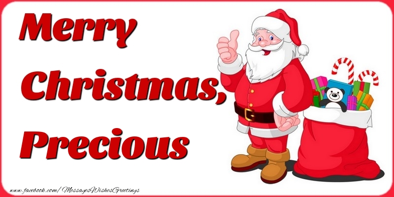 Greetings Cards for Christmas - Gift Box & Santa Claus | Merry Christmas, Precious