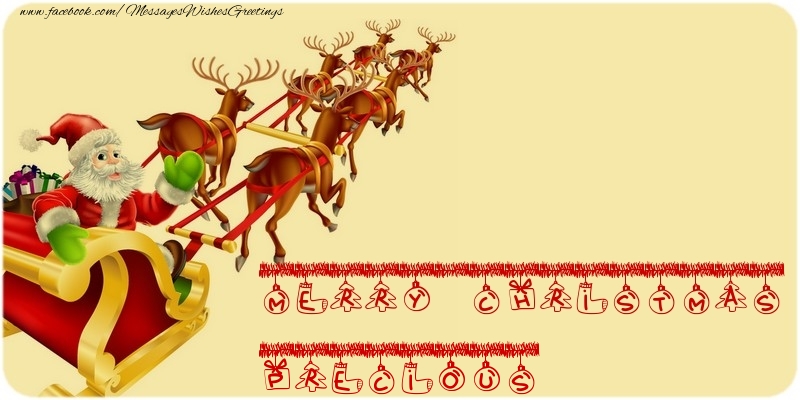 Greetings Cards for Christmas - MERRY CHRISTMAS Precious