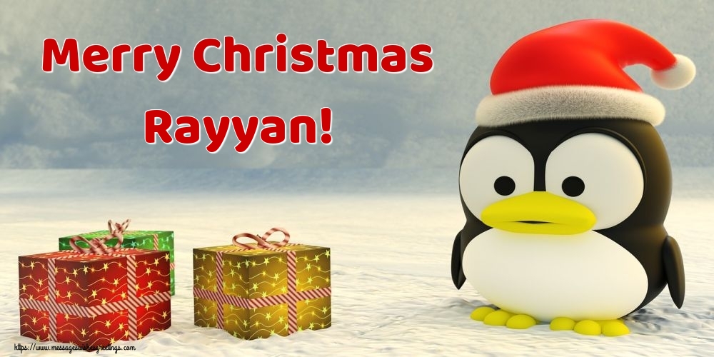 Greetings Cards for Christmas - Animation & Gift Box | Merry Christmas Rayyan!