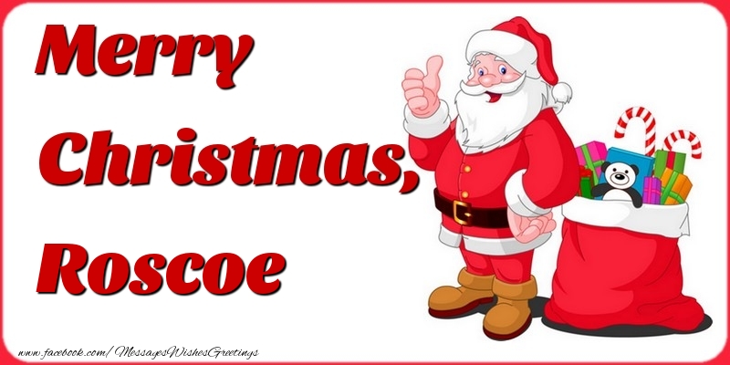 Greetings Cards for Christmas - Merry Christmas, Roscoe