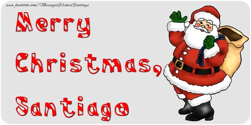 Greetings Cards for Christmas - Merry Christmas, Santiago