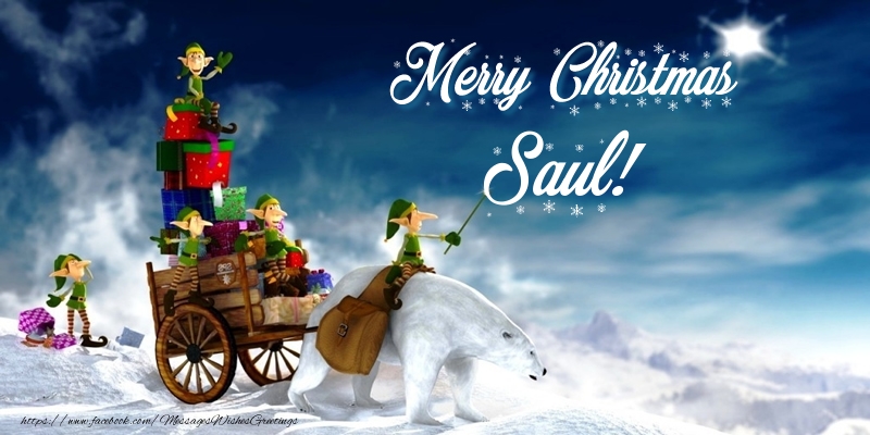 Greetings Cards for Christmas - Animation & Gift Box | Merry Christmas Saul!