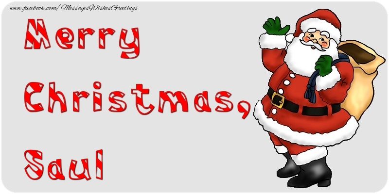Greetings Cards for Christmas - Merry Christmas, Saul