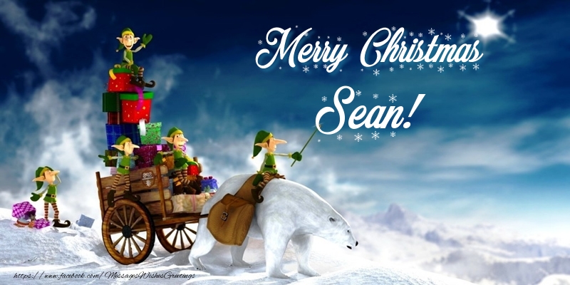 Greetings Cards for Christmas - Merry Christmas Sean!