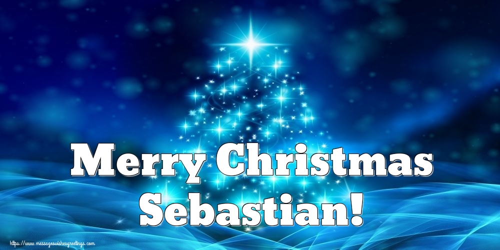 Greetings Cards for Christmas - Merry Christmas Sebastian!