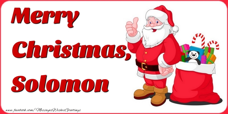 Greetings Cards for Christmas - Gift Box & Santa Claus | Merry Christmas, Solomon