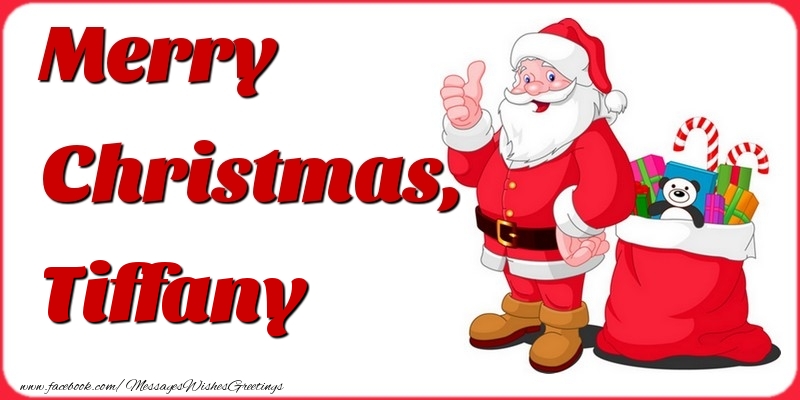 Greetings Cards for Christmas - Gift Box & Santa Claus | Merry Christmas, Tiffany