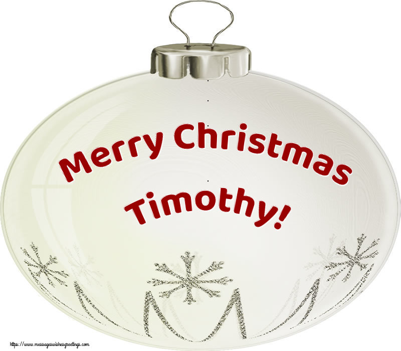 Greetings Cards for Christmas - Christmas Decoration | Merry Christmas Timothy!