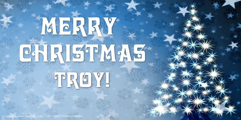 Greetings Cards for Christmas - Merry Christmas Troy!