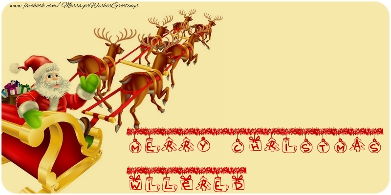 Greetings Cards for Christmas - MERRY CHRISTMAS Wilfred