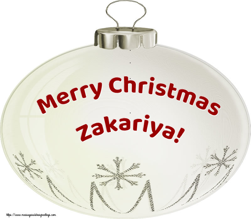 Greetings Cards for Christmas - Christmas Decoration | Merry Christmas Zakariya!