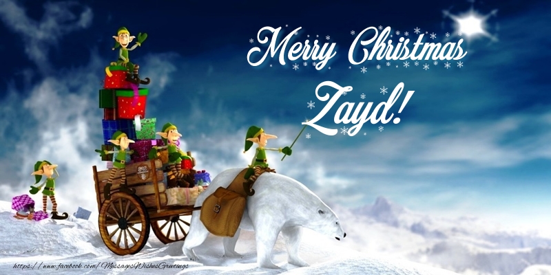 Greetings Cards for Christmas - Animation & Gift Box | Merry Christmas Zayd!