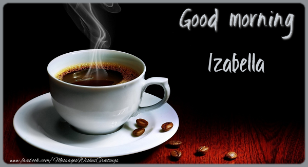 Greetings Cards for Good morning - Coffee | Good morning Izabella