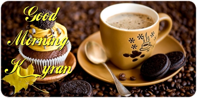 Greetings Cards for Good morning - Cake & Coffee | Good Morning Kyran