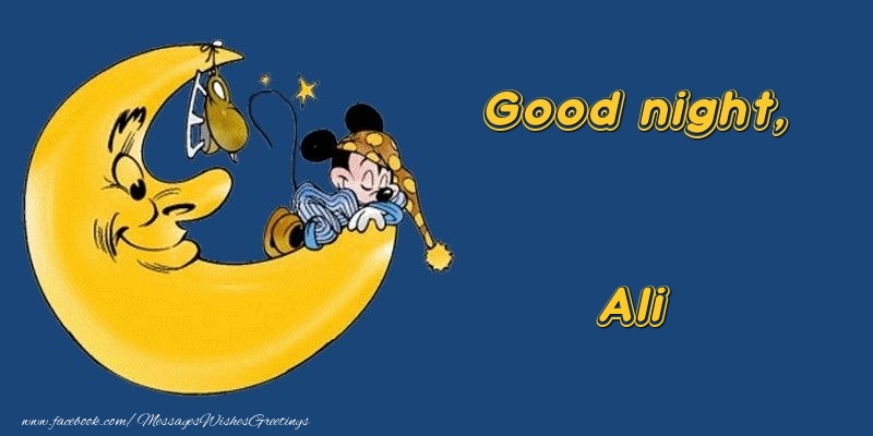Greetings Cards for Good night - Animation & Moon | Good night, Ali