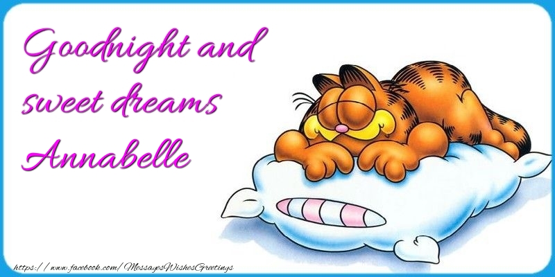 Greetings Cards for Good night - Goodnight and sweet dreams Annabelle