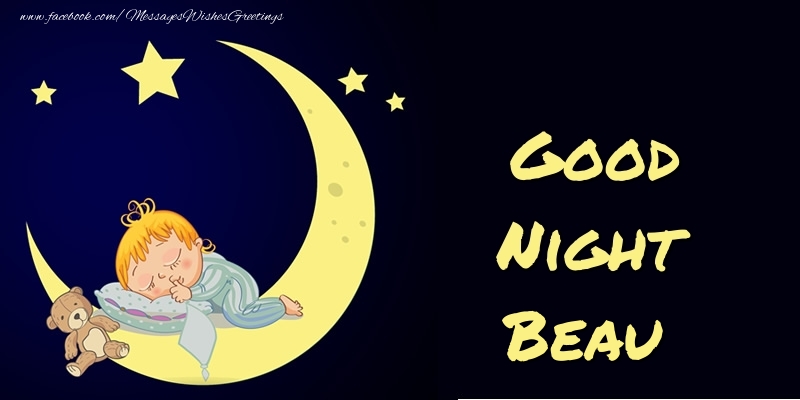 Greetings Cards for Good night - Moon | Good Night Beau
