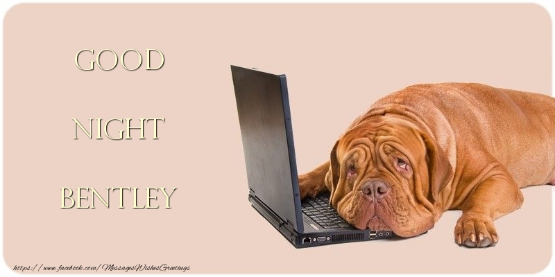 Greetings Cards for Good night - Good Night Bentley
