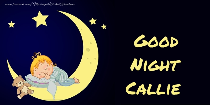 Greetings Cards for Good night - Moon | Good Night Callie