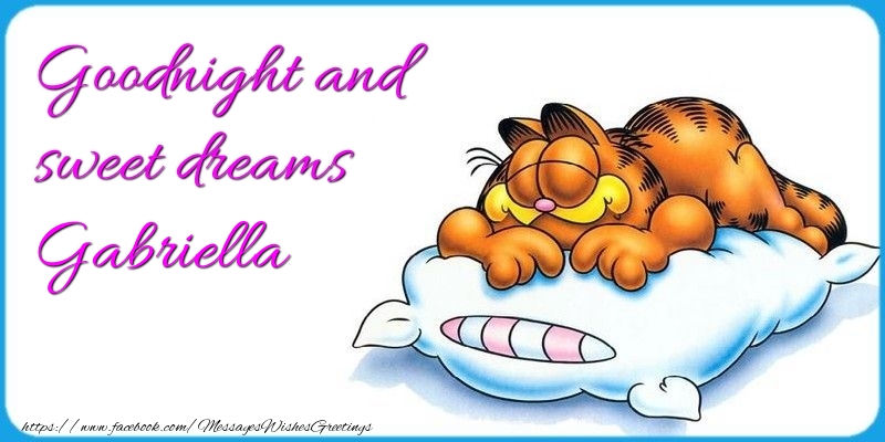 Greetings Cards for Good night - Goodnight and sweet dreams Gabriella