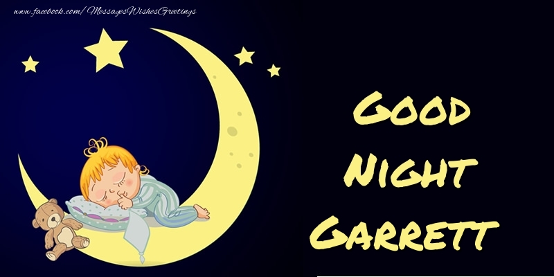 Greetings Cards for Good night - Moon | Good Night Garrett