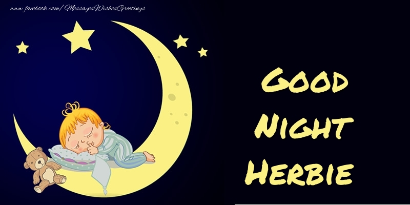  Greetings Cards for Good night - Moon | Good Night Herbie
