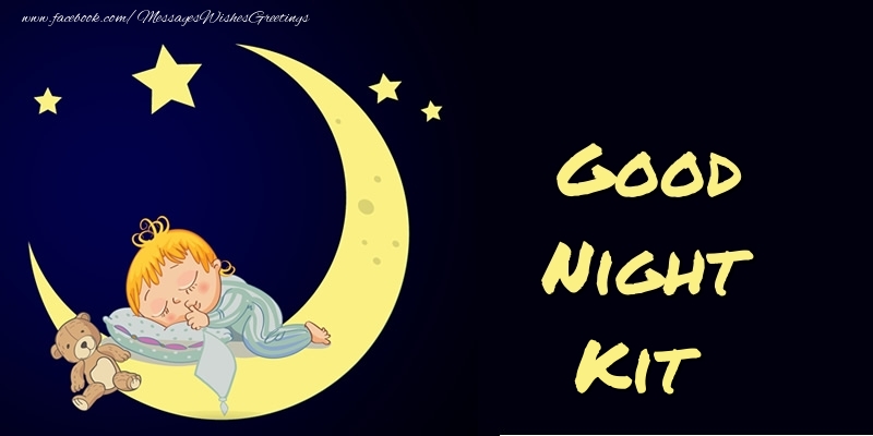 Greetings Cards for Good night - Moon | Good Night Kit