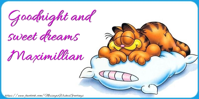 Greetings Cards for Good night - Animation | Goodnight and sweet dreams Maximillian